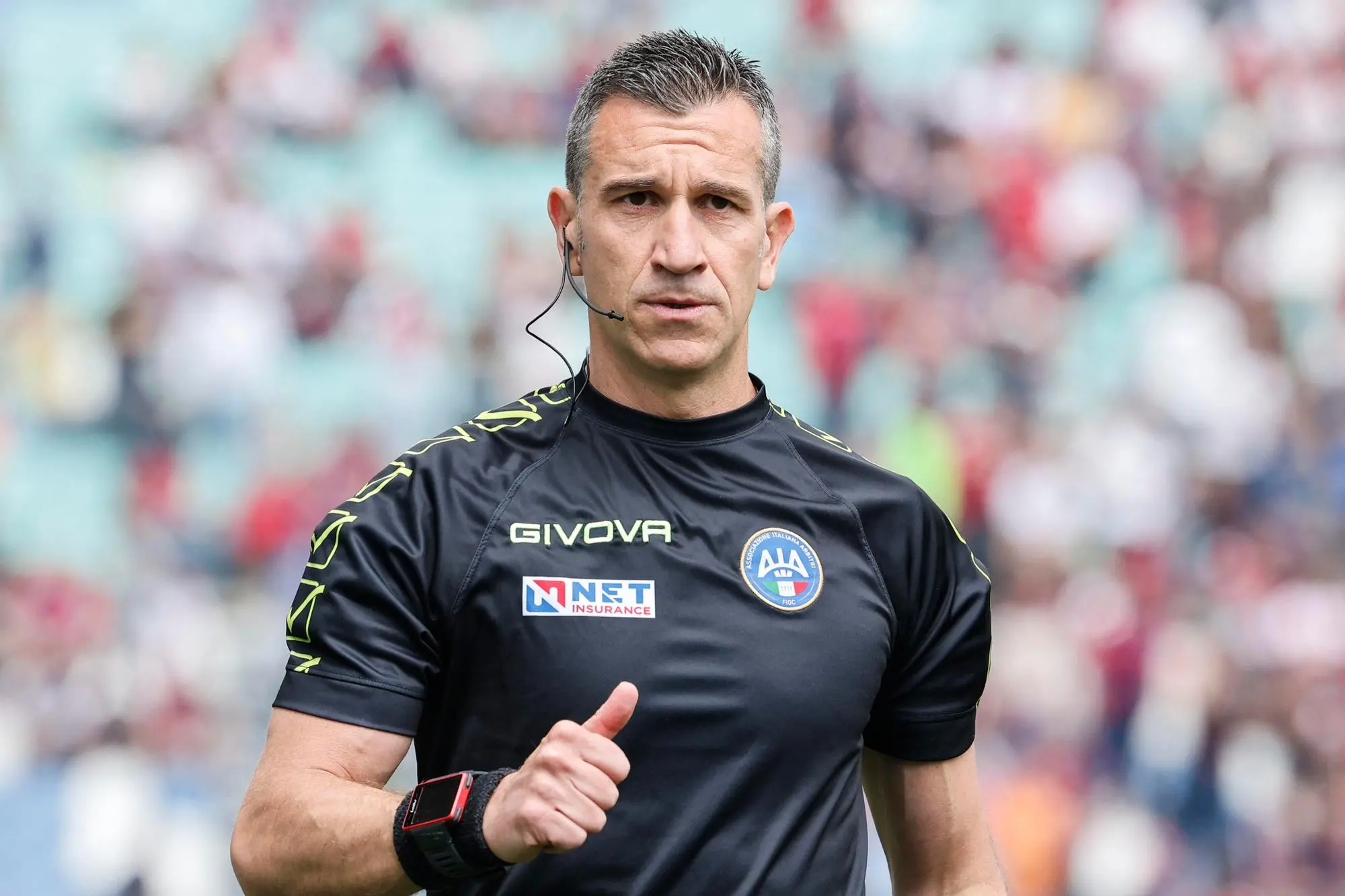 Referee Daniele Doveri prior the Italian Serie A soccer match US Sassuolo vs Cagliari Calcio at Mapei Stadium in Reggio Emilia, Italy, 19 May 2024. ANSA /ELISABETTA BARACCHI