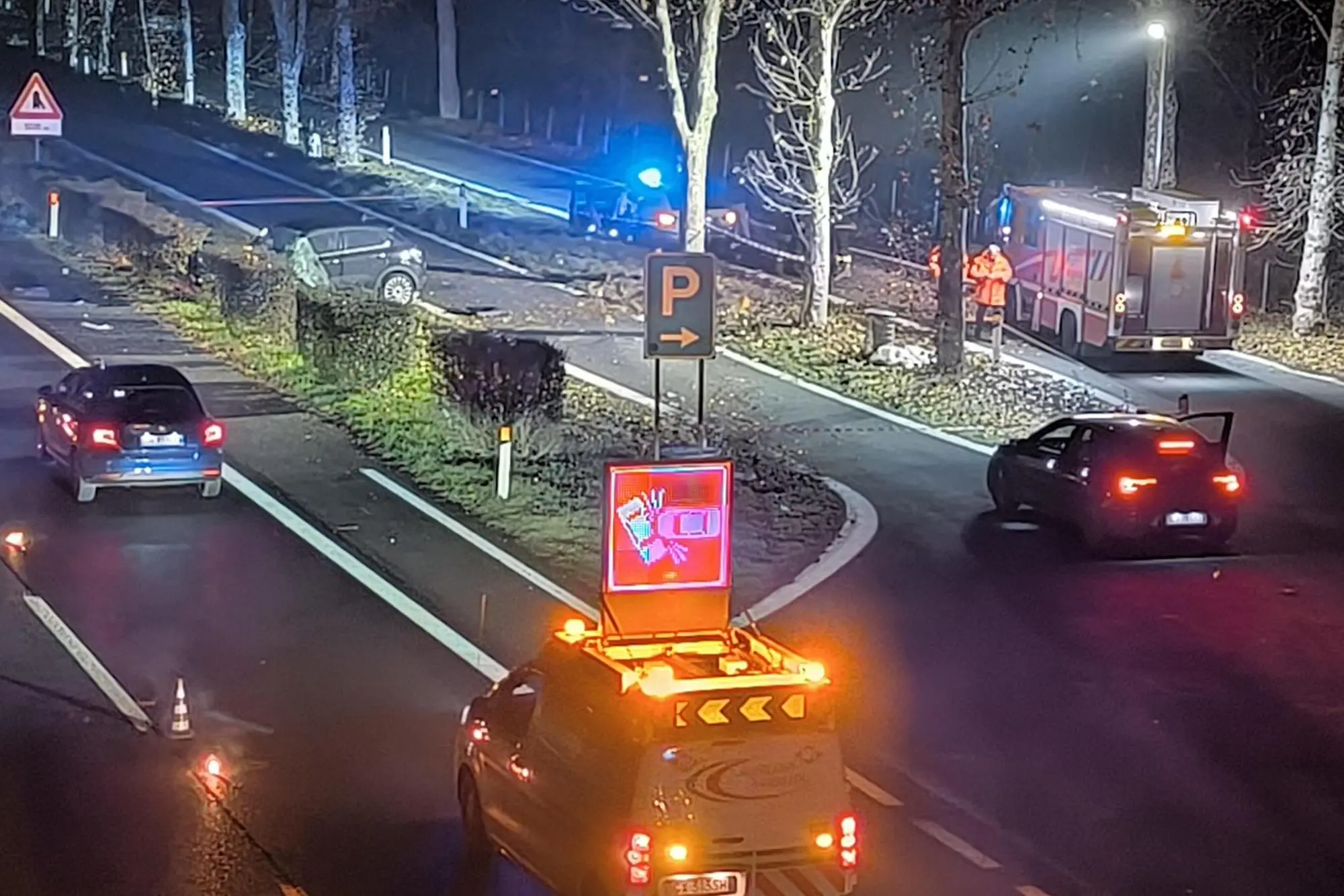 Incidente su A5 nel Torinese (Foto Ansa)