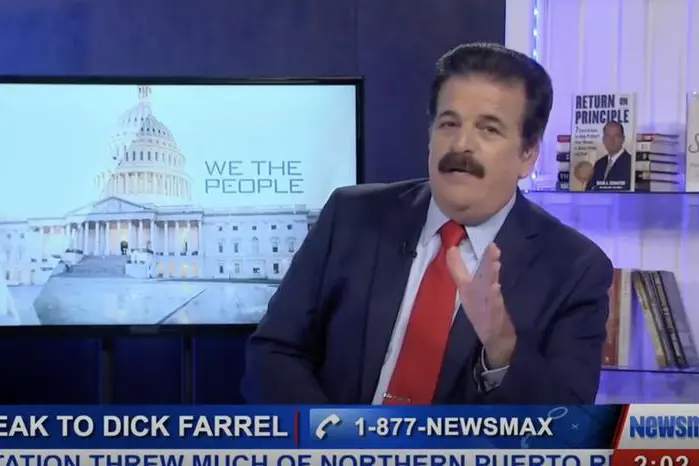 Dick Farrel (frame da Newsmax Tv)