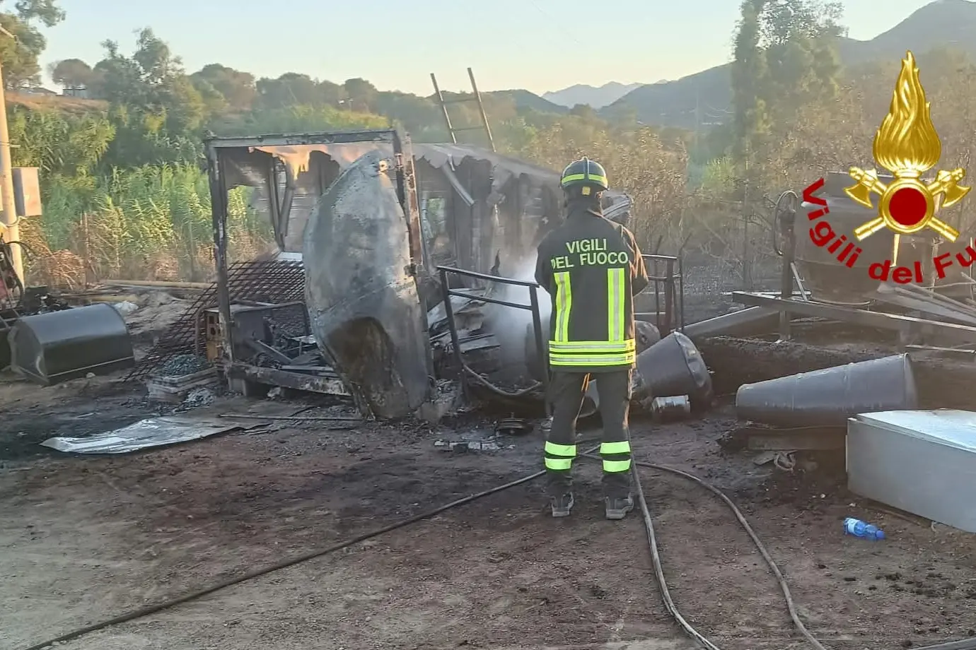 The intervention of the firefighters