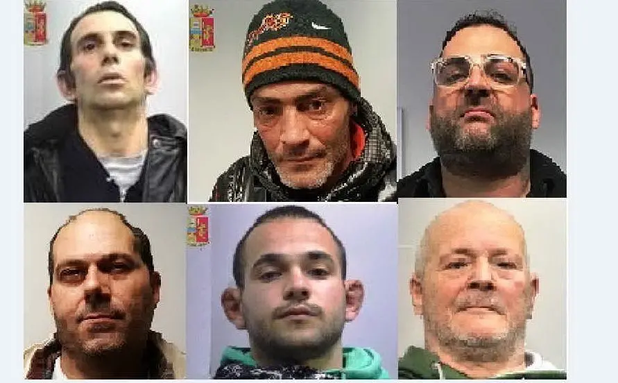 In alto, da sinistra: Giovanni Lecca, FRanco Mallus e Ignazio Portas, sotto Antonello Palmas, Mirko Medda e Salvatore Floris