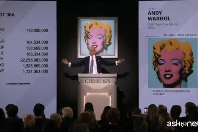 La Marilyn Monroe di Andy Warhol venduta all'asta 195 milioni