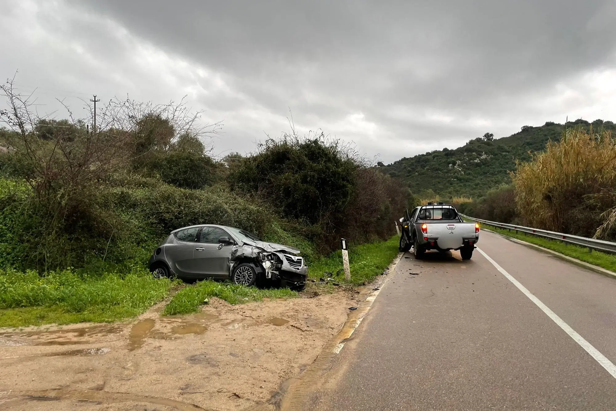 I mezzi coinvolti nell'incidente