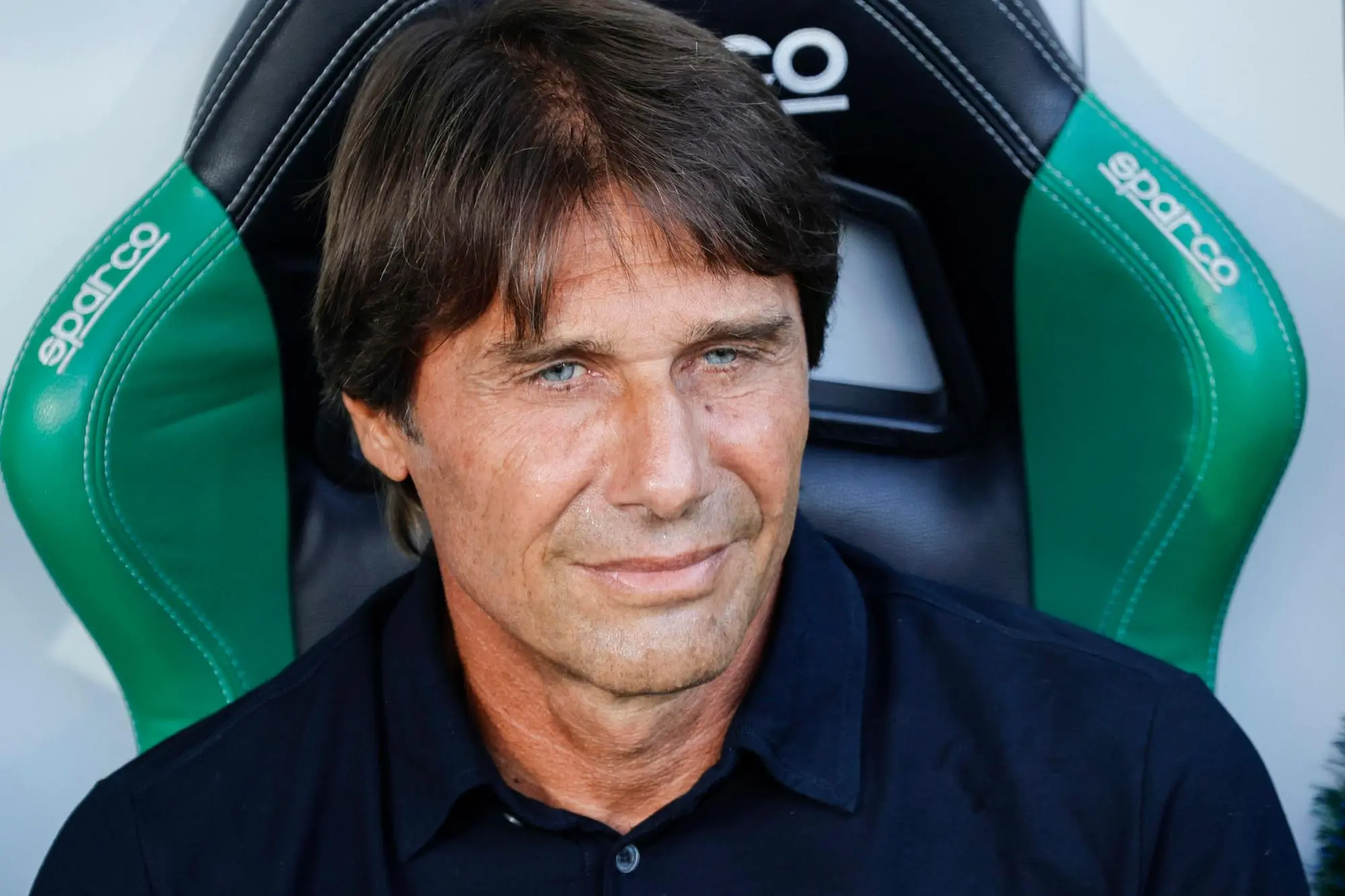 Antonio Conte in Sassuolo-Napoli (foto Ansa)