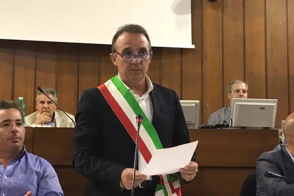Il sindaco Lutzu (foto L'Unione Sarda - Lutzu)