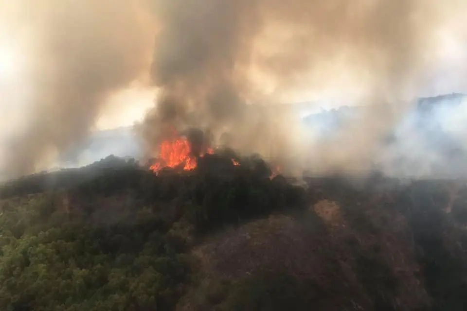Emergenza fuoco in Sardegna