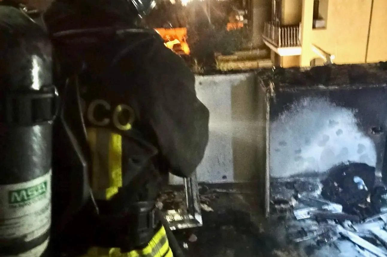 L'intervento dei vigili del fuoco