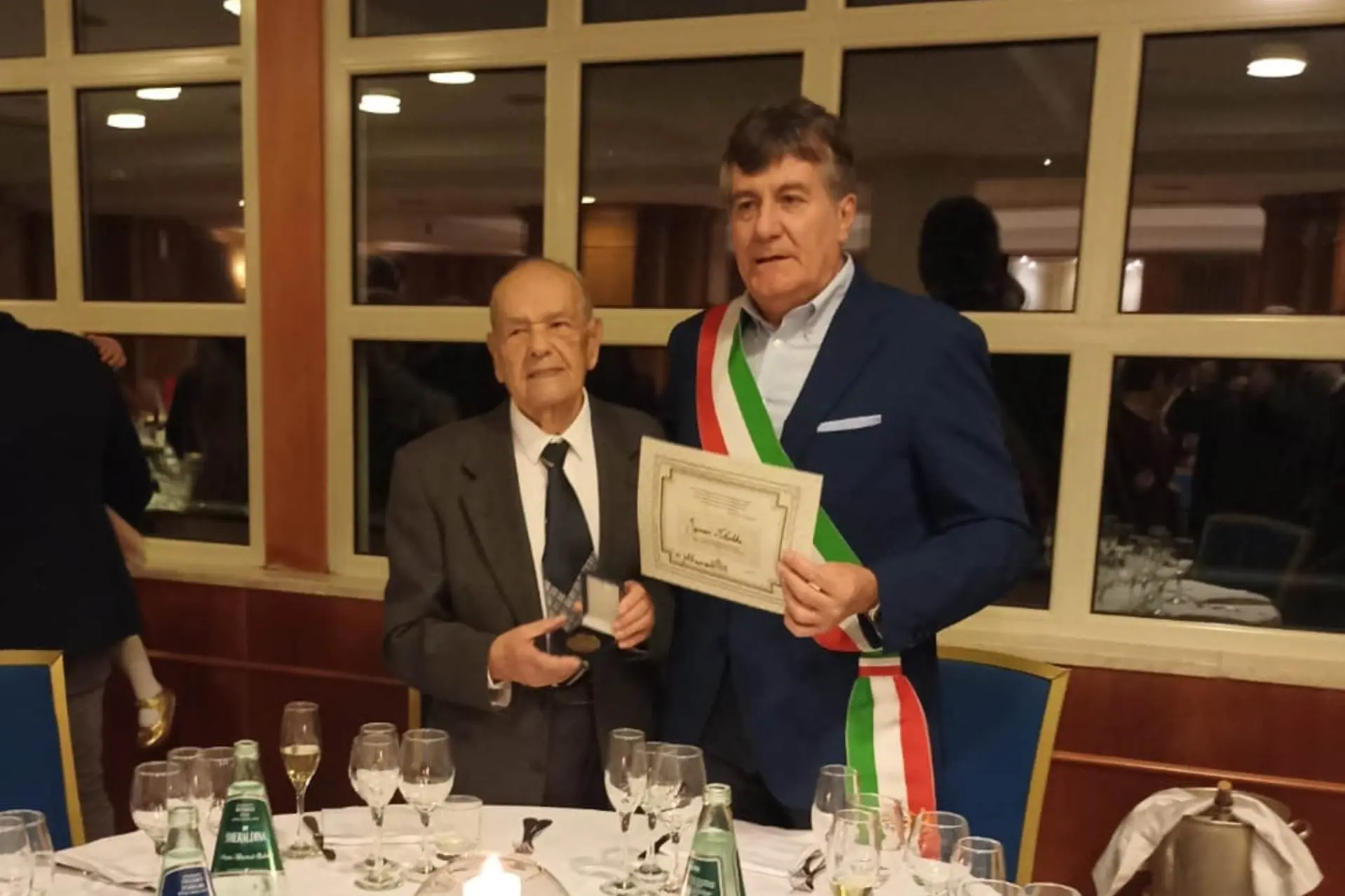Ignazio Meleddu con Edoardo Tocco (foto Comune di Cagliari)