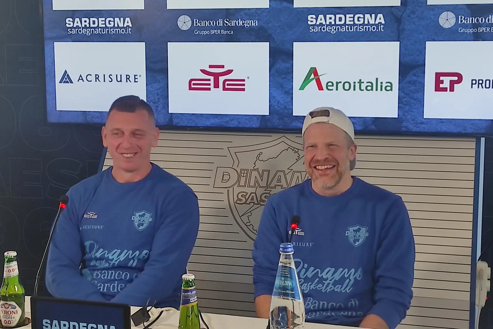 Il veterano Dominik Mosler e coach Mathew Foden (foto G. Marras)