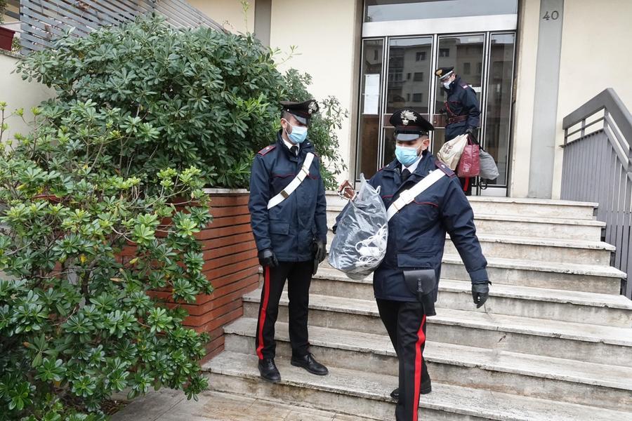 L’appartamento sequestrato dai carabinieri dopo l’arresto di Elona Kalesha (Ansa)