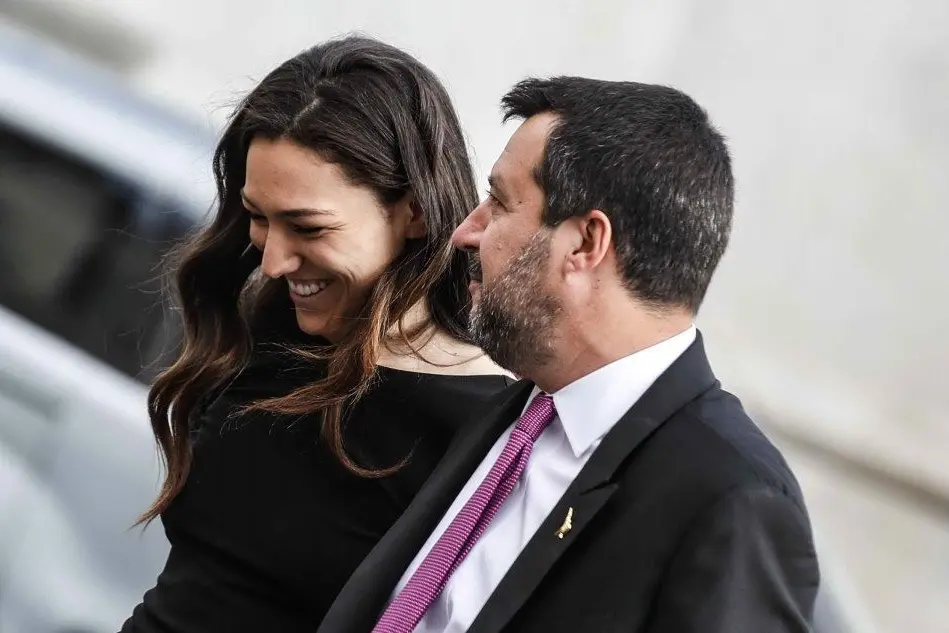 Matteo Salvini con la fidanzata Francesca Verdini