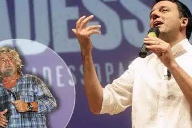 Beppe Grillo e Matteo Renzi