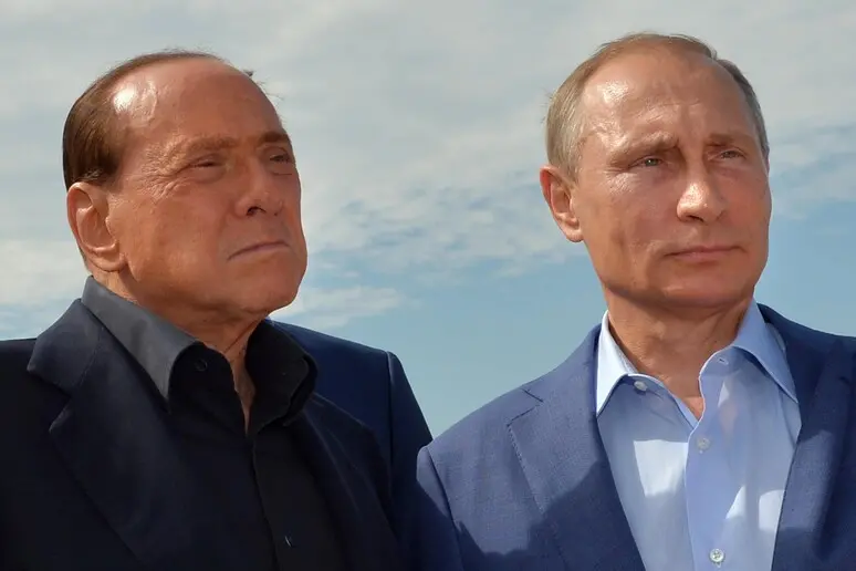 Silvio Berlusconi e Vladimir Putin (Ansa)