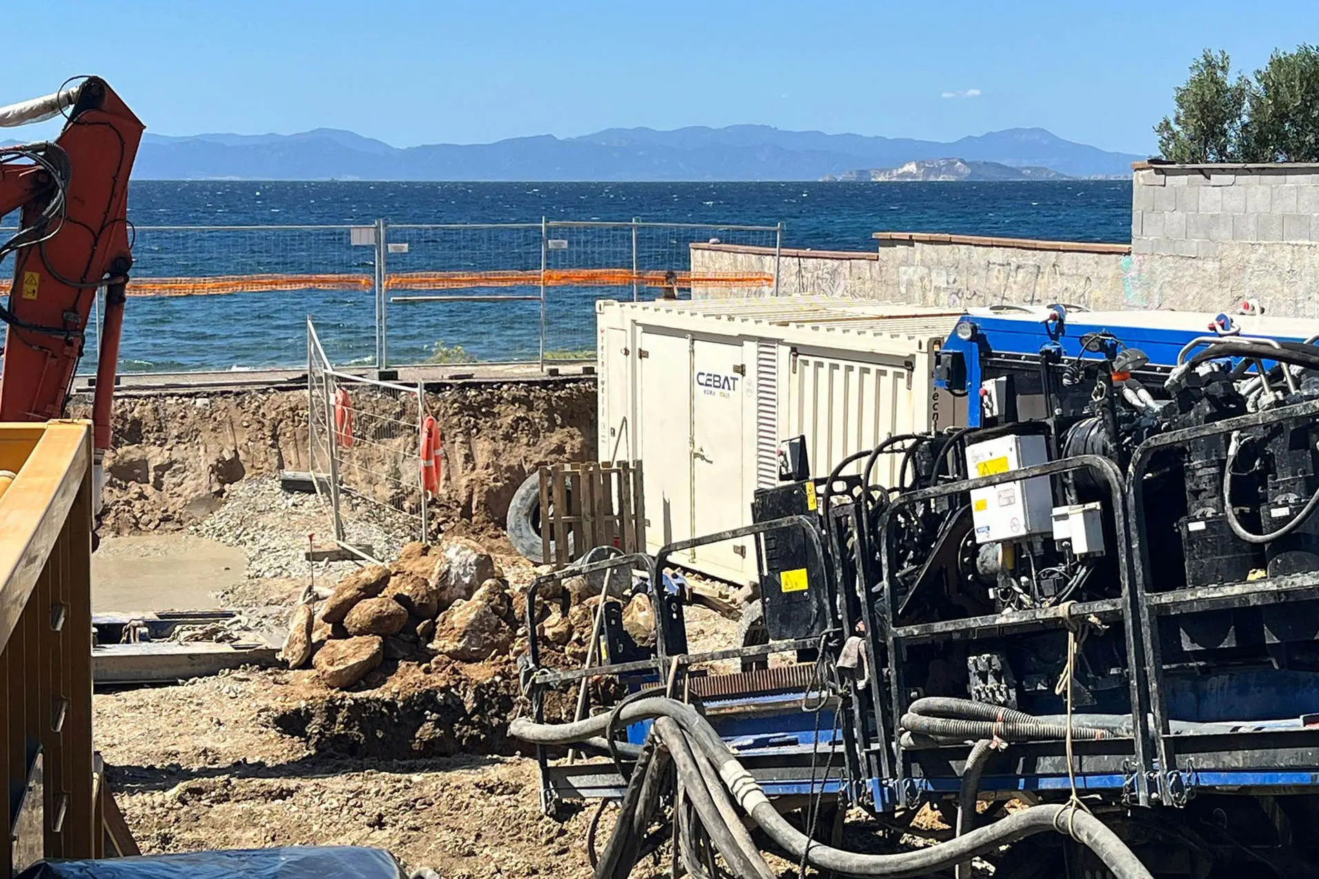 L’area degli interventi per la realizzazione del Tyrrhenian Link (foto L'Unione Sarda)