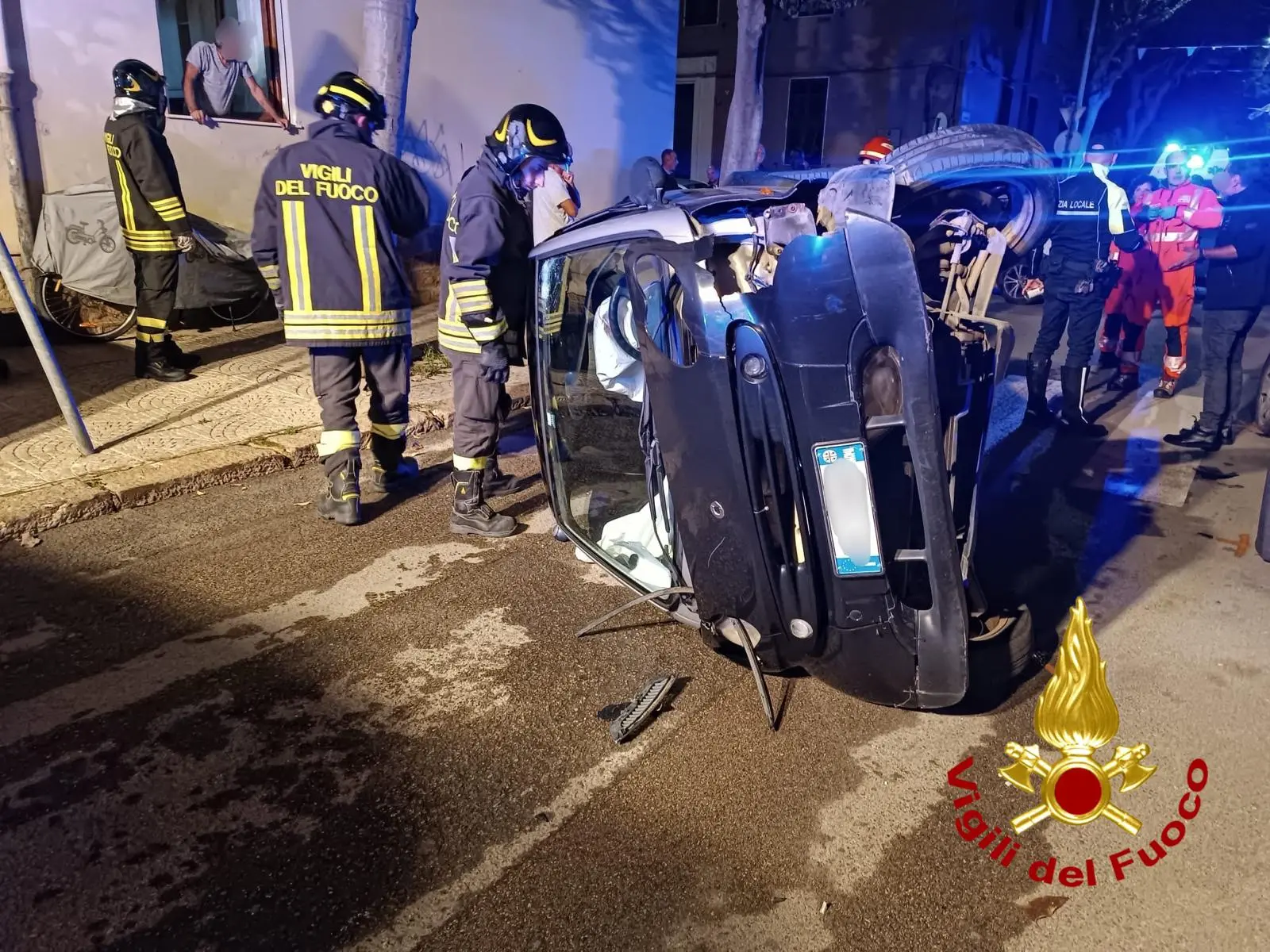 Un'altra immagine dello schianto ad Alghero