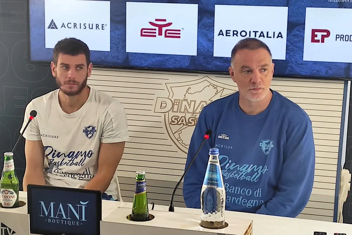 Marco Ceron e il coach Veljko Mrsic (foto G. Marras)