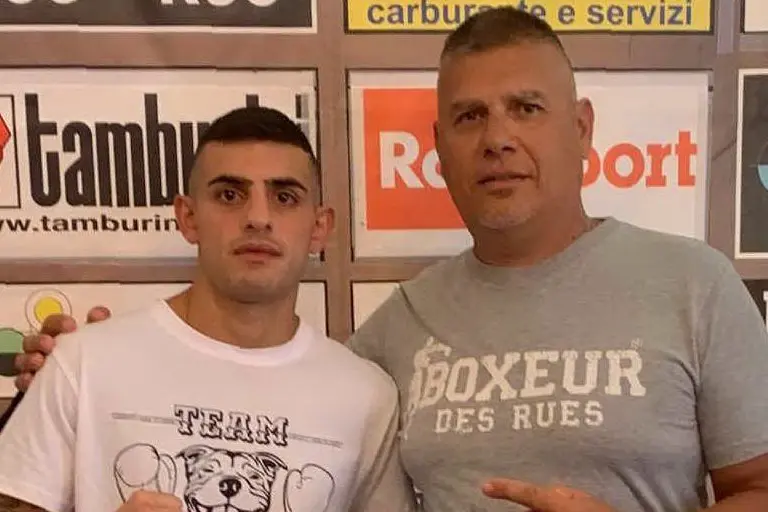 A sinistra Cristian Zara col suo allenatore Maurizio Muretti (foto concessa da Muretti)