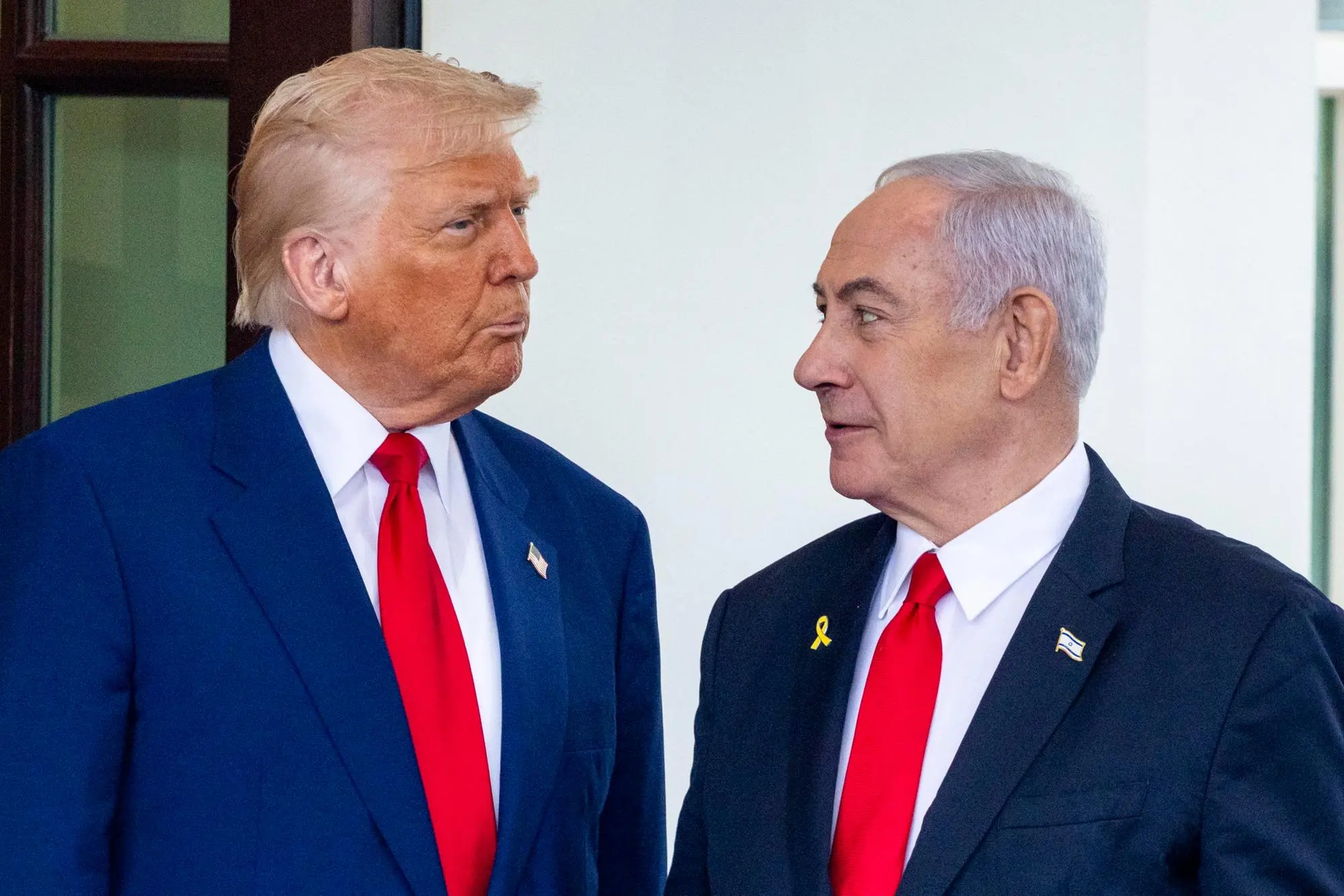 Netanyahu con Donald Trump (Ansa-Epa)