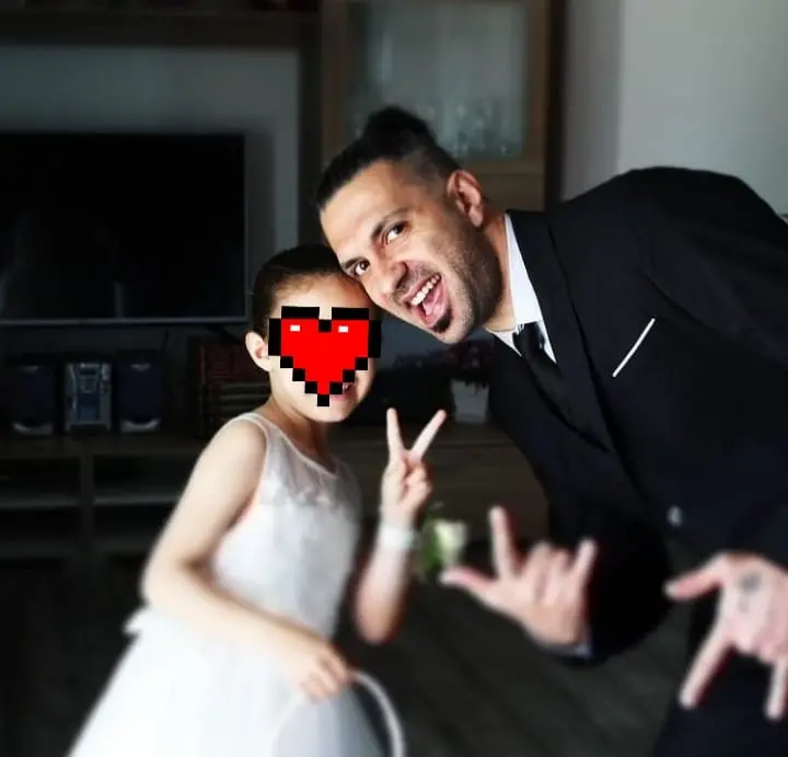 Anna di Senorbì con papà Fabio Fanti (Foto concessa)