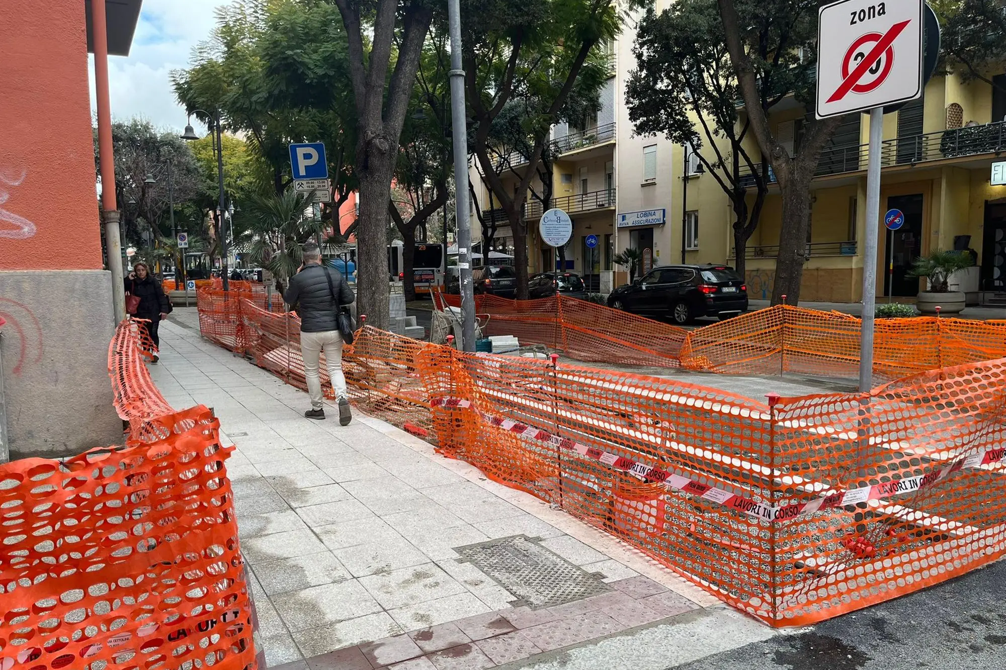 Cantiere in via Dante (foto Ungari)