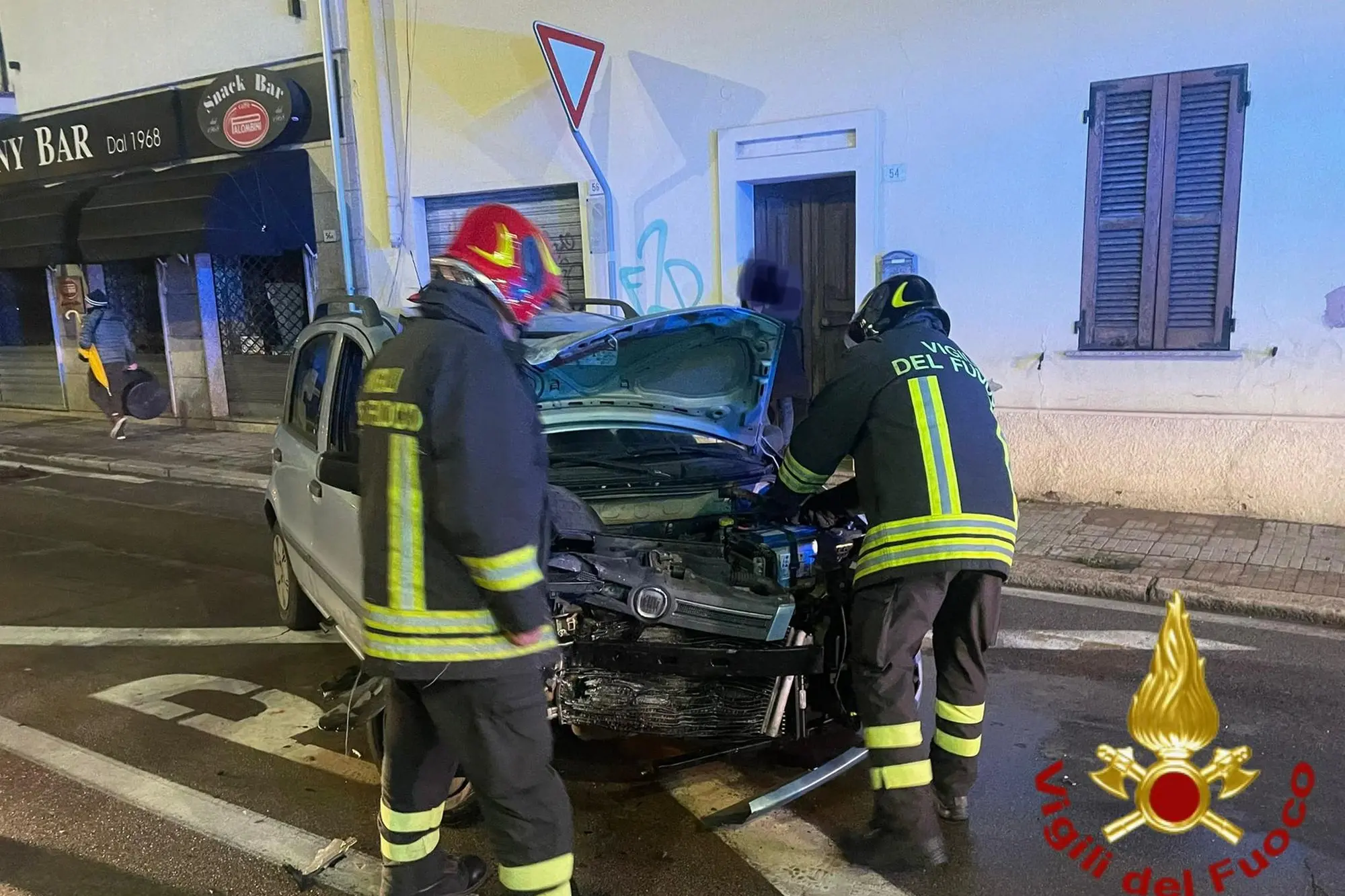 Incidente a Olbia (foto Vigili del fuoco)