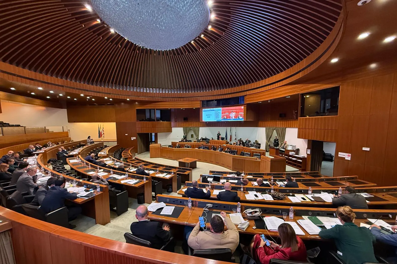 L’Aula del Consiglio regionale in via Roma