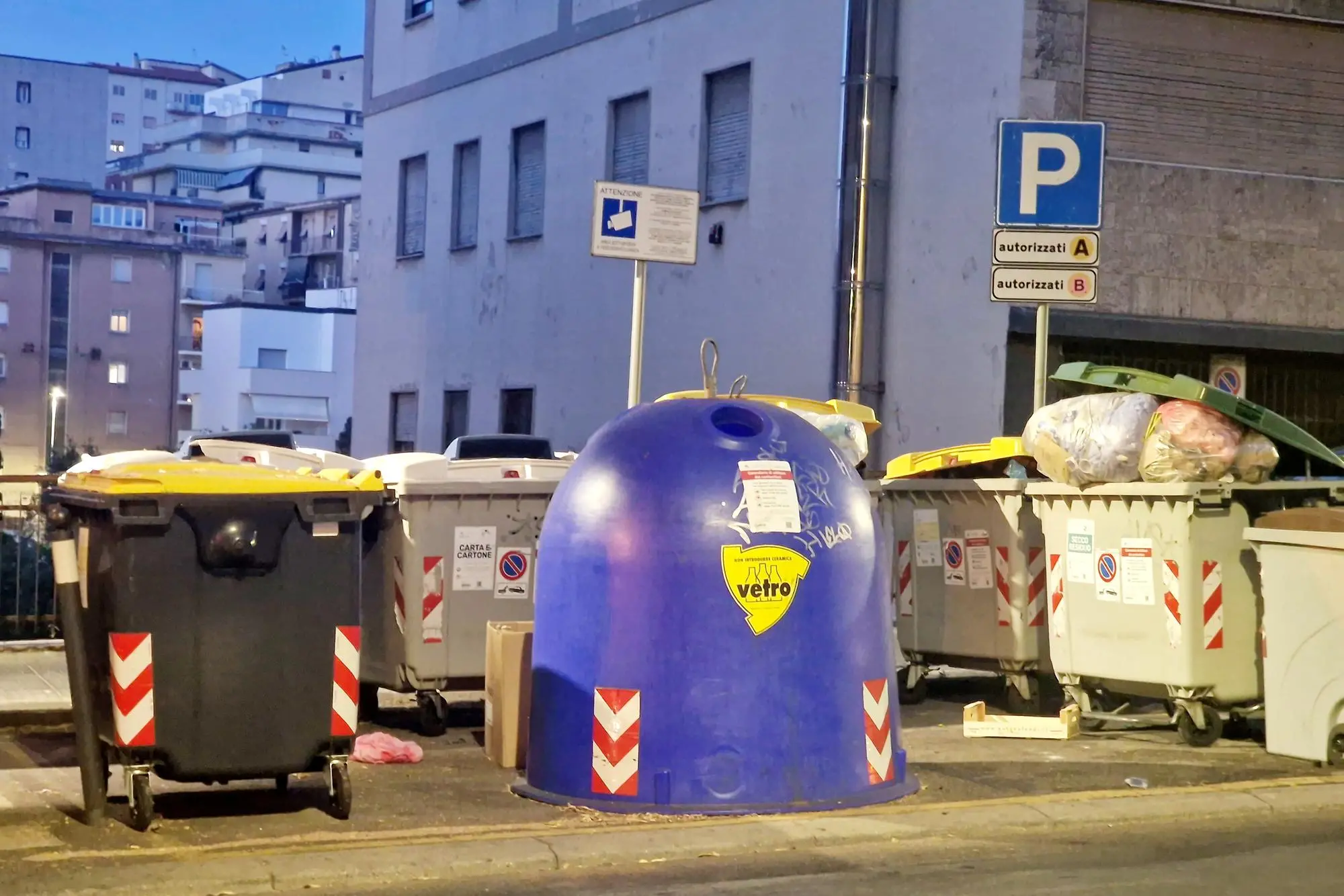 Sassari, i cassonetti