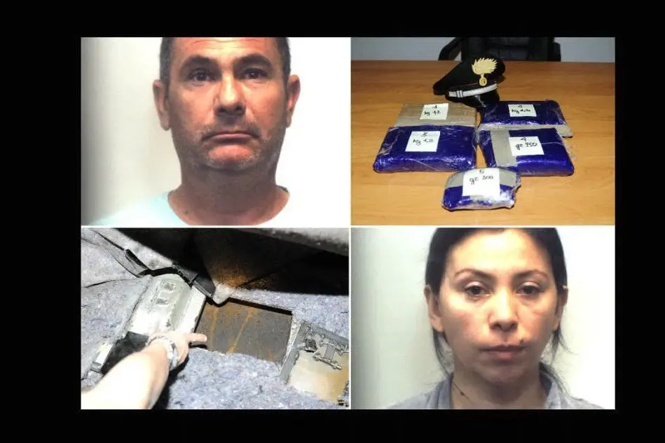Gli arrestati e la droga sequestrata