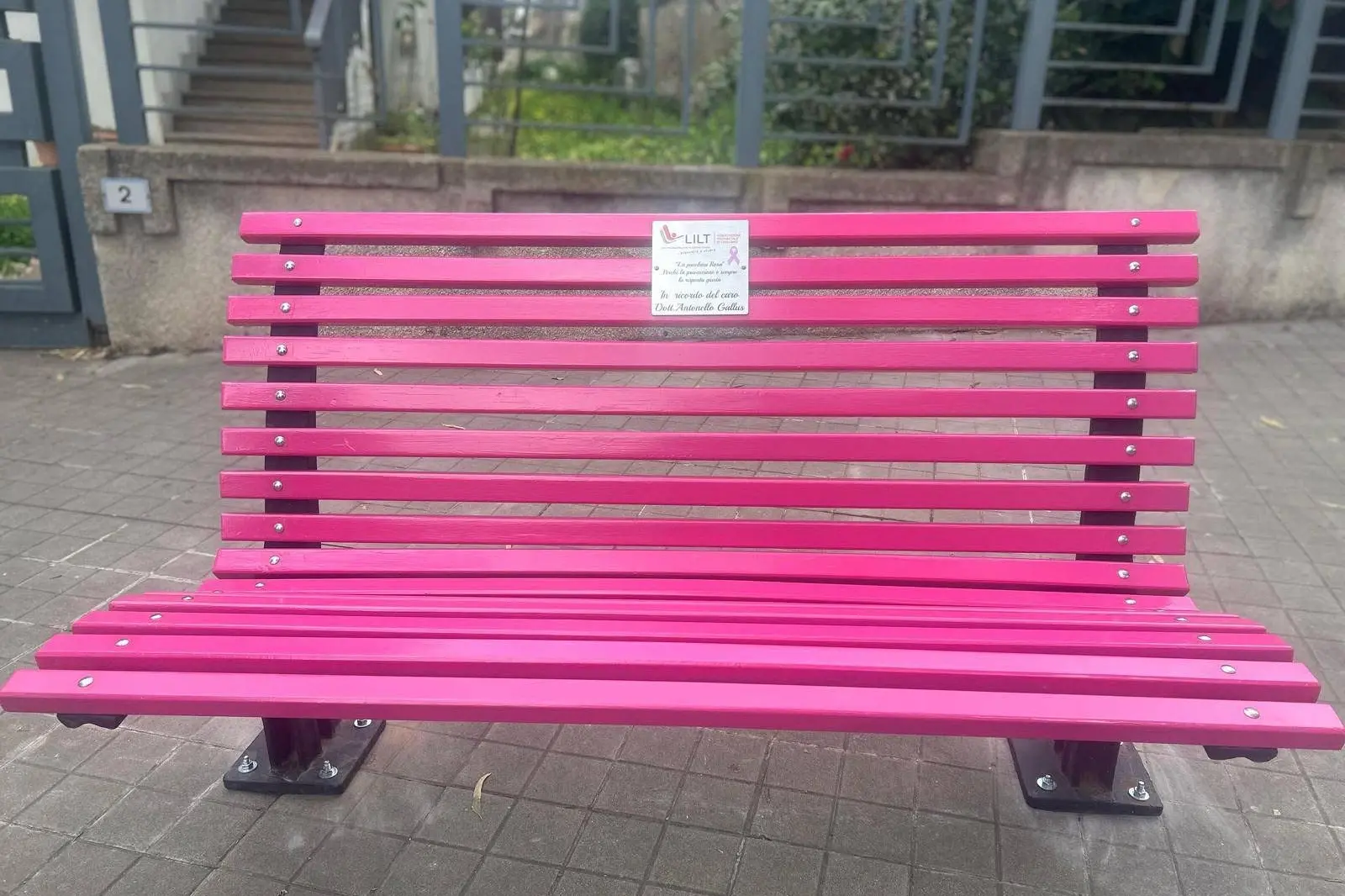 La panchina rosa (Foto concessa)
