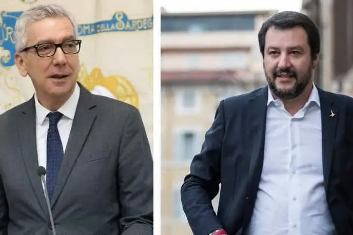 Francesco Pigliaru e Matteo Salvini