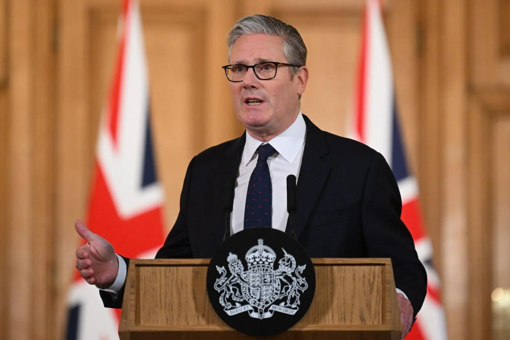 Il primo ministro britannico Keir Starmer (foto Ansa/Epa)