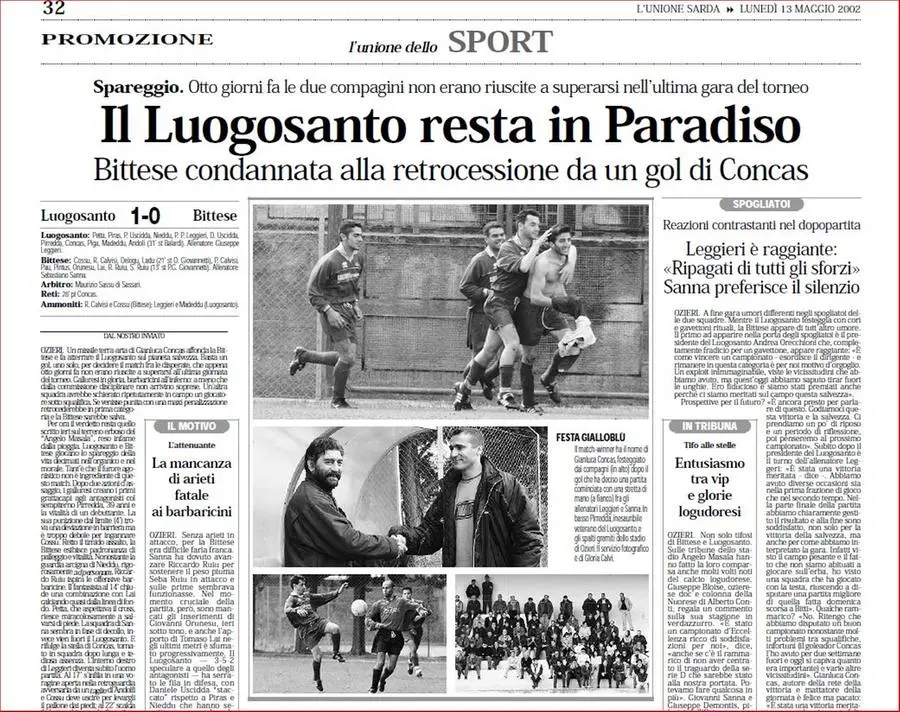Il Luogosanto vince lo spareggio salvezza