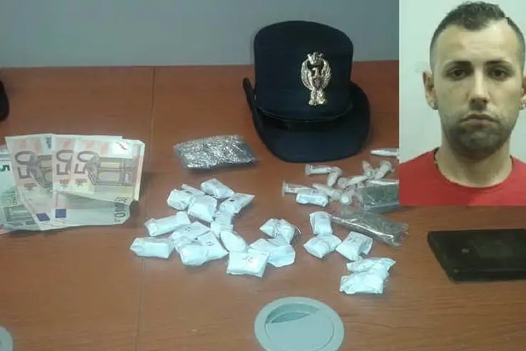 Droga sequestrata, nel riquadro Luca Puddu