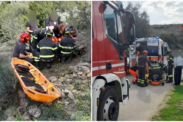 Il salvataggio (foto vigili del fuoco)