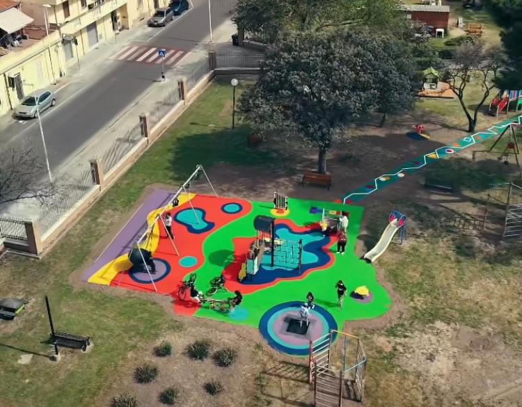 Colori e accessibilità, il parco San Gavino ritorna fruibile