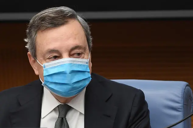 Il presidente del Consiglio, Mario Draghi (foto Ansa)
