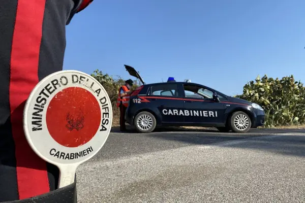 Carabinieri a Tertenia (foto Ansa)