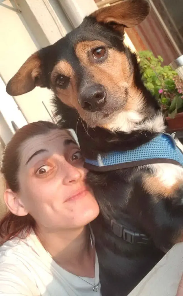 Federica Corso, di Cagliari, con Leon