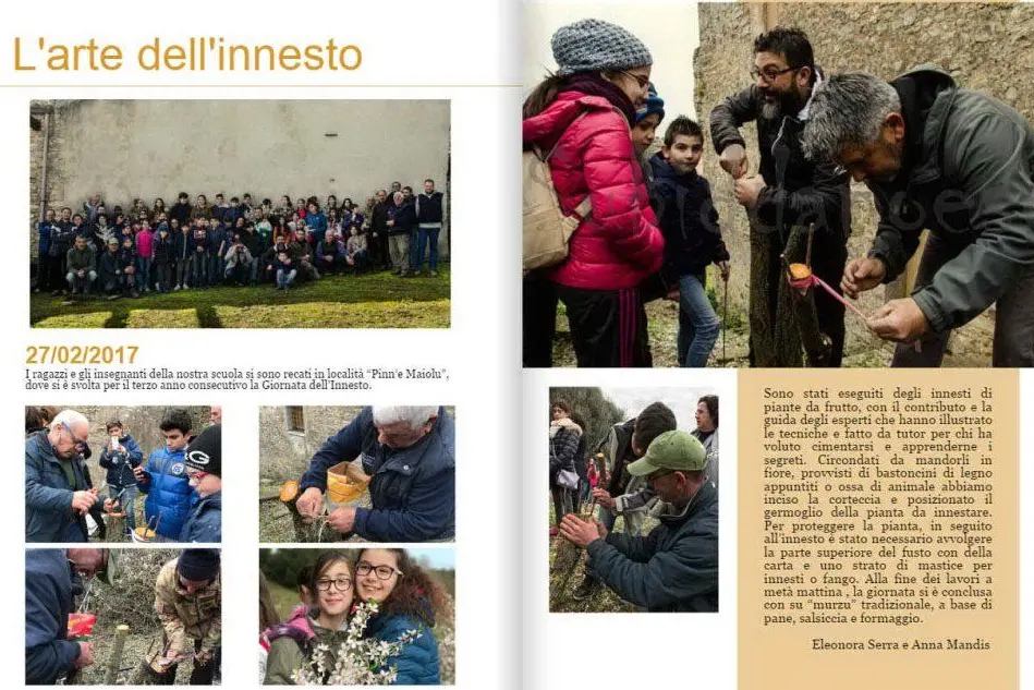 Le pagine del giornalino degli alunni della scuola di Villanovaforru