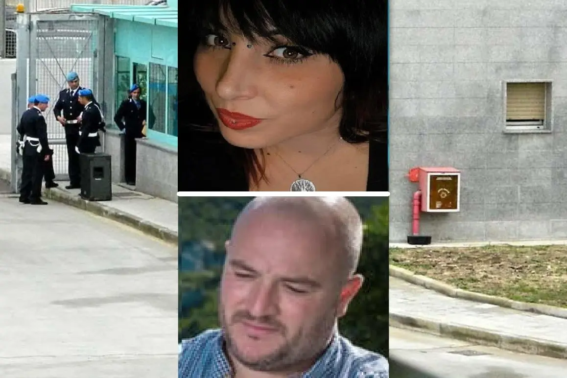 Il carcere di Nuchis e, in primo piano, Cinzia Pinna e Emanuele Ragnedda