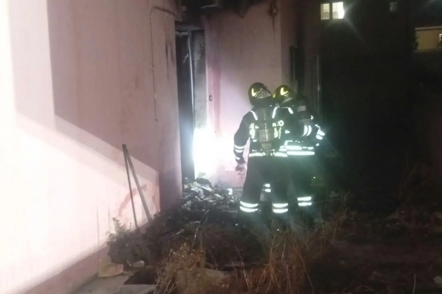 L'intervento dei vigili del fuoco