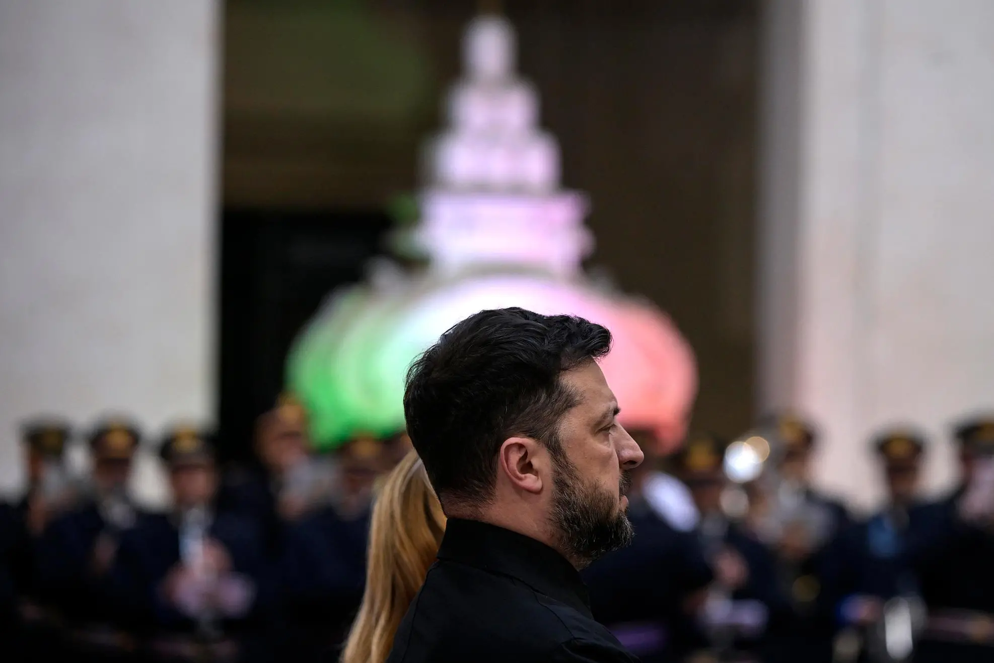 Zelensky a Roma con Giorgia Meloni (Ansa)