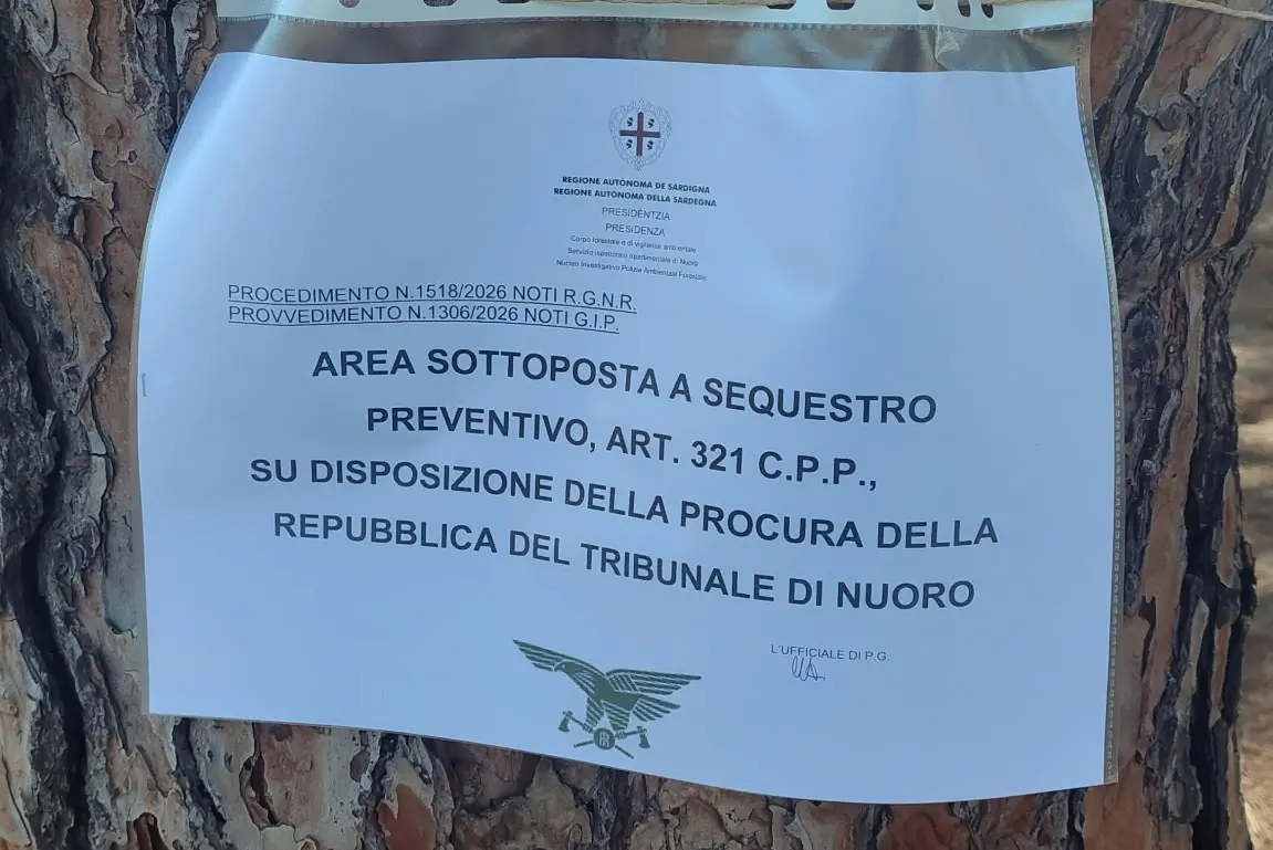 Il parcheggio di Su Barone sotto sequestro (foto Ungredda)