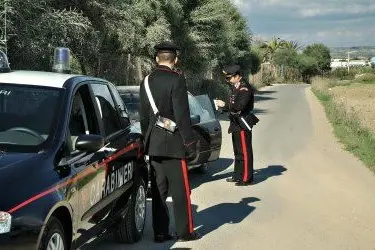 Un controllo dei carabinieri