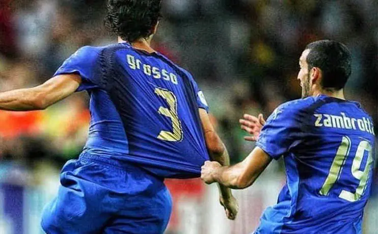 Fabio Grosso e Gianluca Zambrotta nel 2006 (foto Facebook)