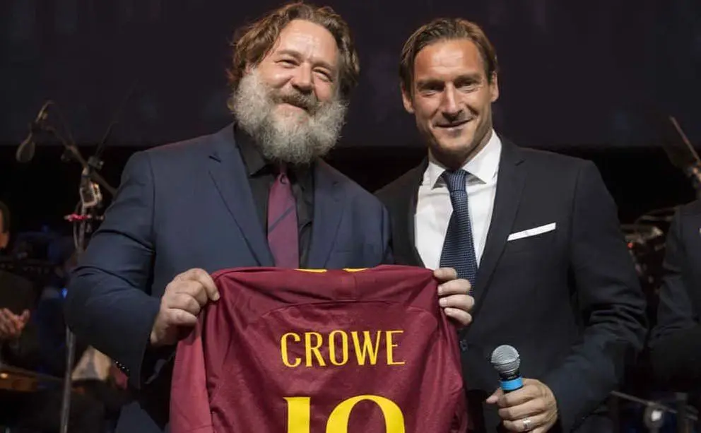 Russell e l'ex capitano della Roma, Francesco Totti