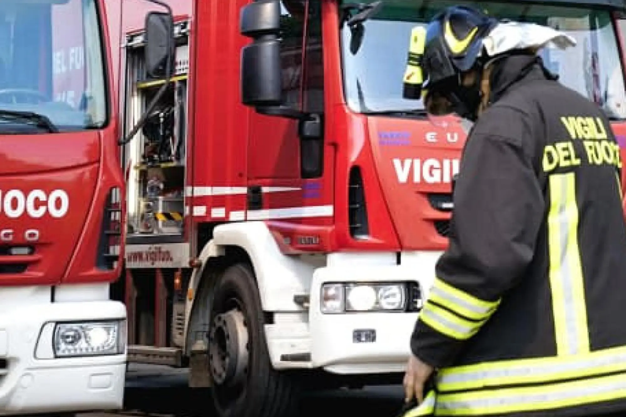 Intervento dei vigili del fuoco