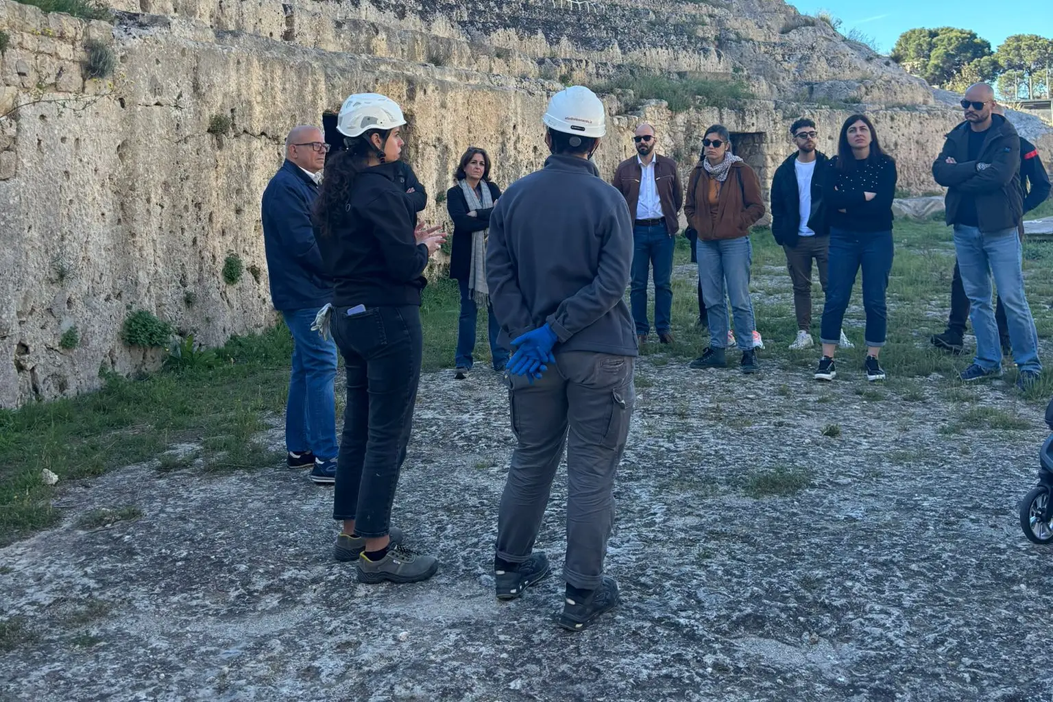 Una visita al cantiere dell'Anfiteatro (foto concessa)