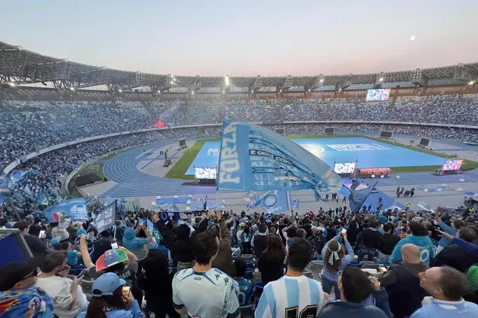 Lo stadio Diego Armando Maradona di Napoli (foto Ansa)