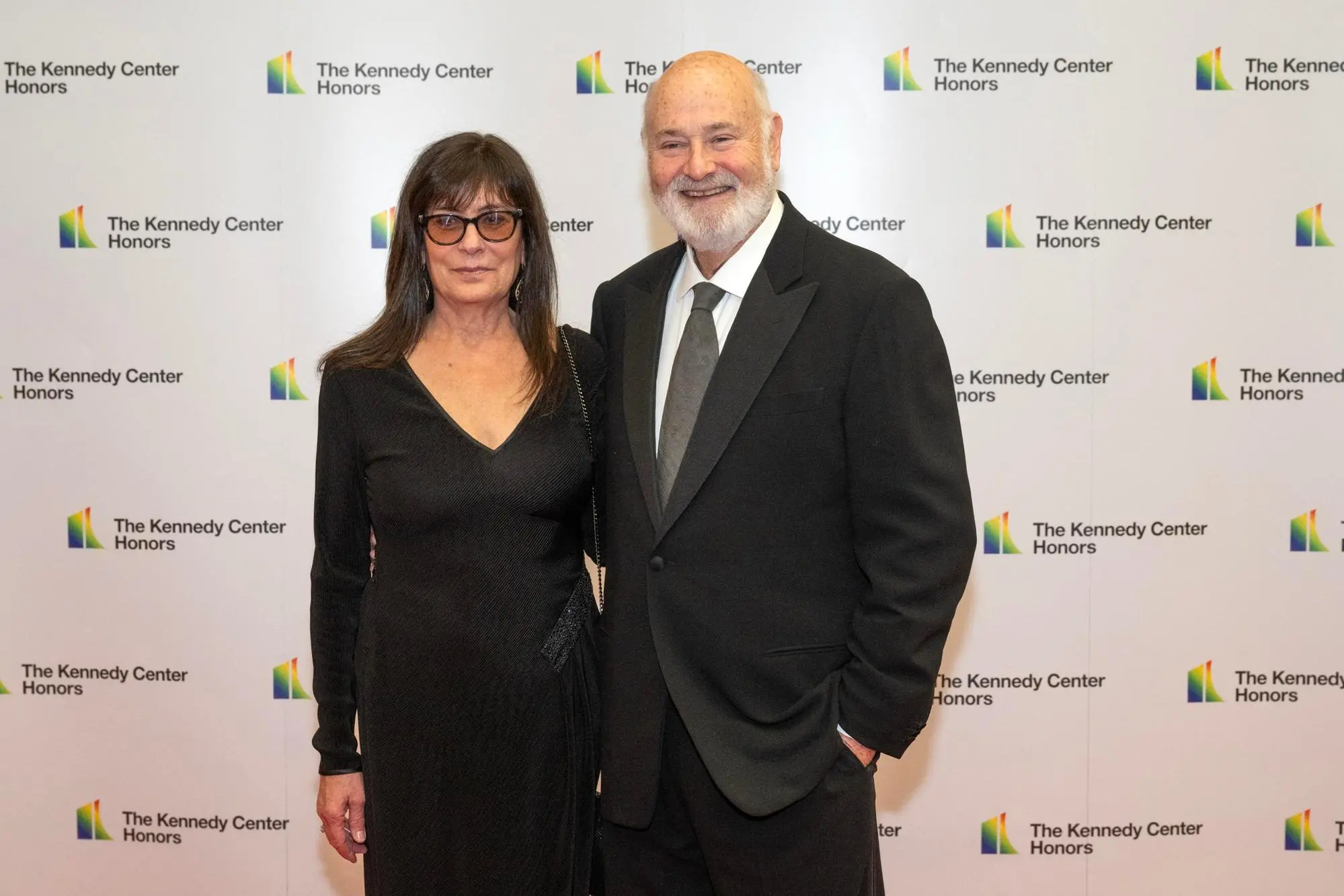 epa12593224 (FILE) - Rob Reiner (R) and Michelle Reiner (L) arrive for the Medallion Ceremony honoring the recipients of the 46th Annual Kennedy Center Honors at the Department of State in Washington, DC, USA, 02 December 2023 (reissued 15 December 2025). On the evening of 14 December 2025, the bodies of two people, a 78-year-old man and 68-year-old woman, were found in a home in Brentwood owned by Reiner. A statement issued by the Reiner family confirmed the deaths of Rob Reiner, 78, and his wife Michele Singer Reiner, 68. According to a statement by the Los Angeles Police Department, detectives from the Robbery and Homicide Division are handling the case. EPA/Ron Sachs / POOL